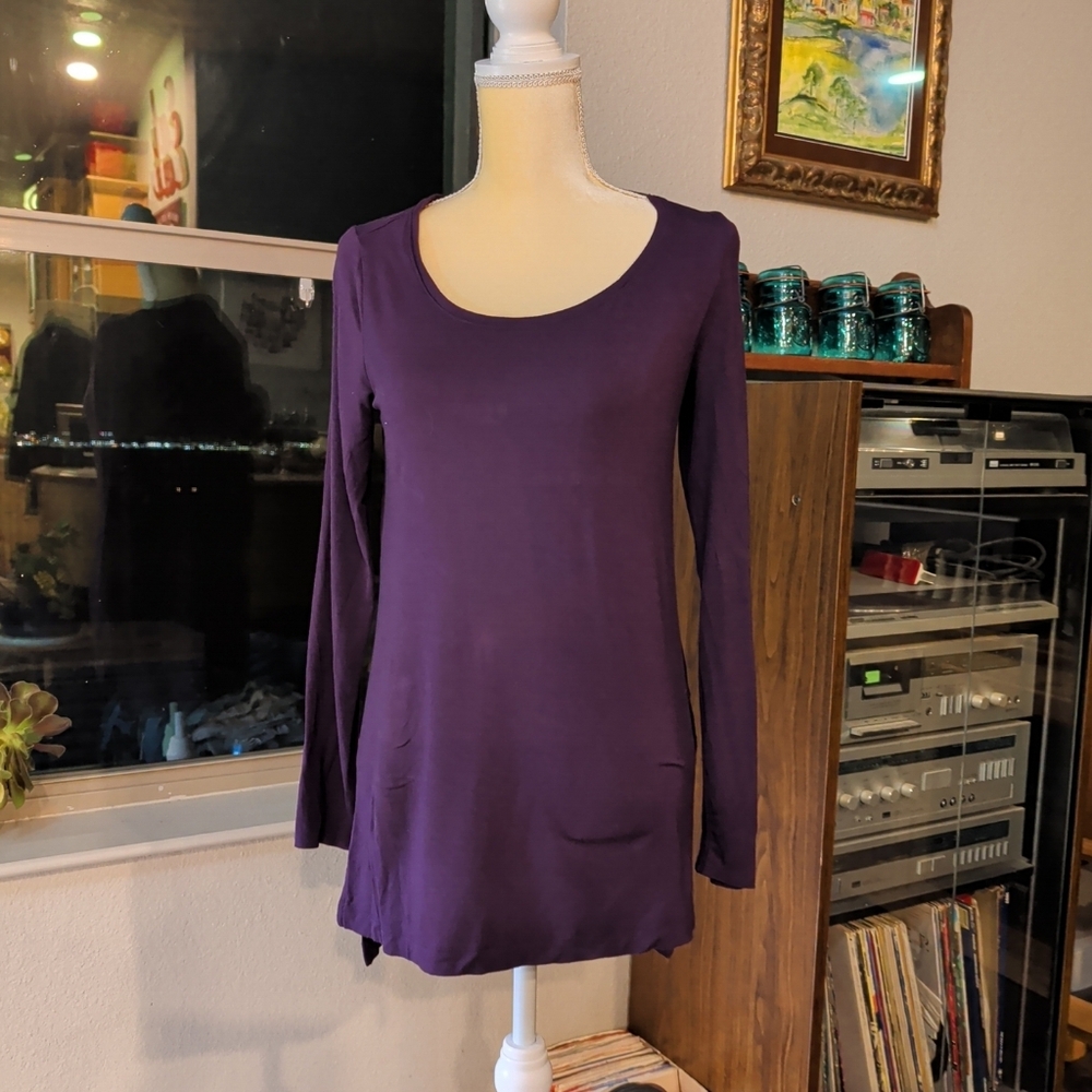 Mercer & Madison Deep Purple Tunic Top Size S